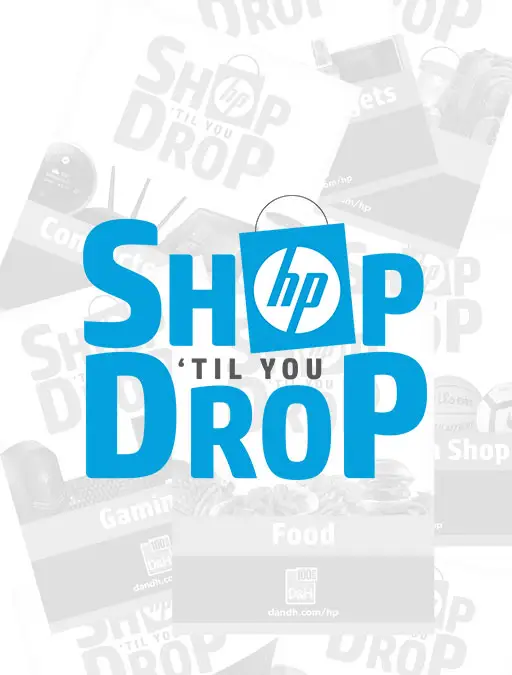 HP Shop Til You Drop campaign design