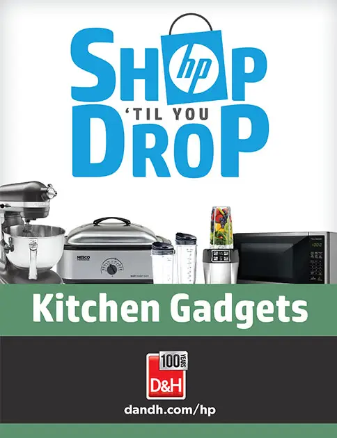 HP Shop Til You Drop Kitchen Gadgets final signage