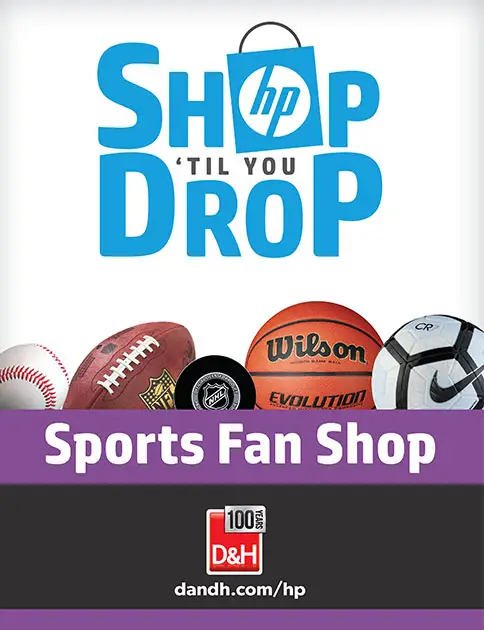 HP Shop Til You Drop Sports Fan Shop final signage
