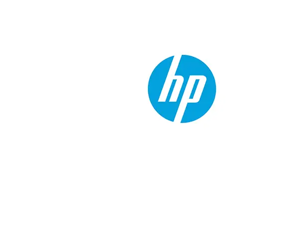 HP Shop Til You Drop alternate logo on blue background
