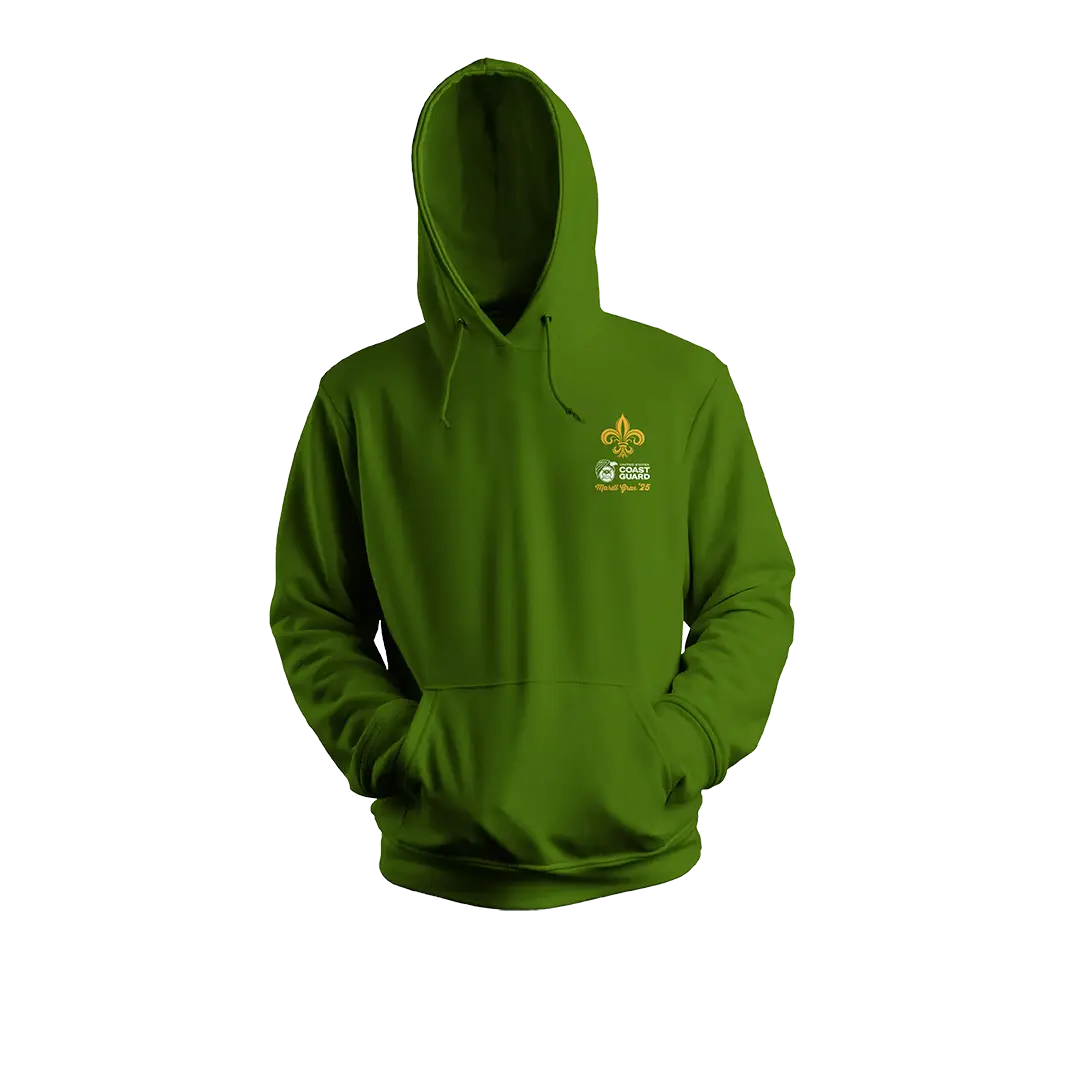 USCG Mardi Gras 2026 hoodie front