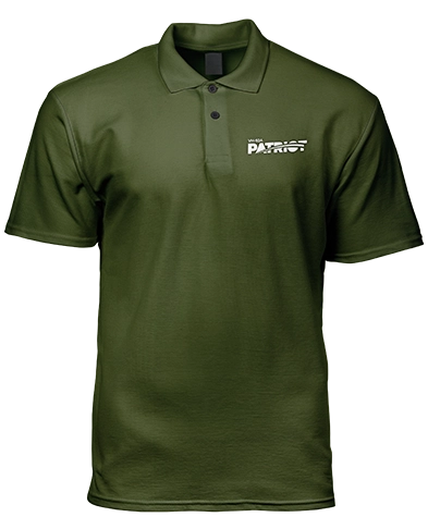Patriot program green polo shirt