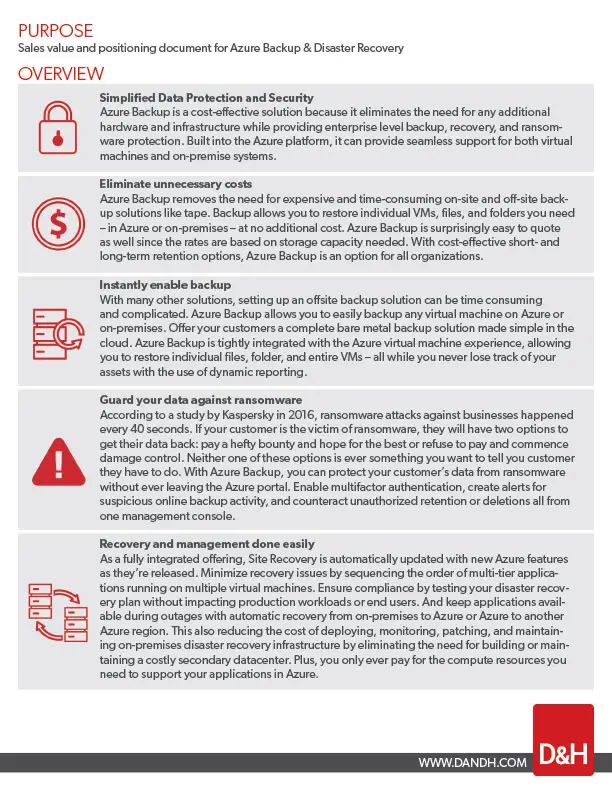 Page 1 describing overview and purpose of the sales manual
