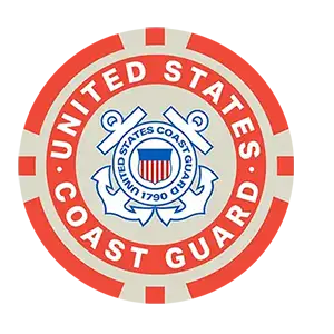 USCG CGRC poker chip red back
