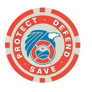 USCG CGRC poker chip red front