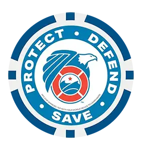 USCG Band poker chip back