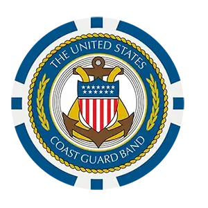 USCG Band poker chip front